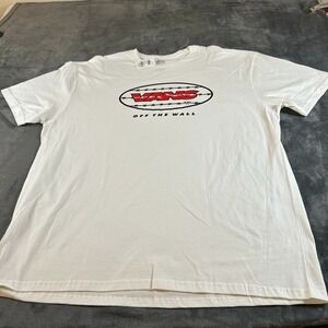 Vans Off The Wall Graphic T-Shirt Mens XXL 2XL Barbed Wire Logo White Skater New